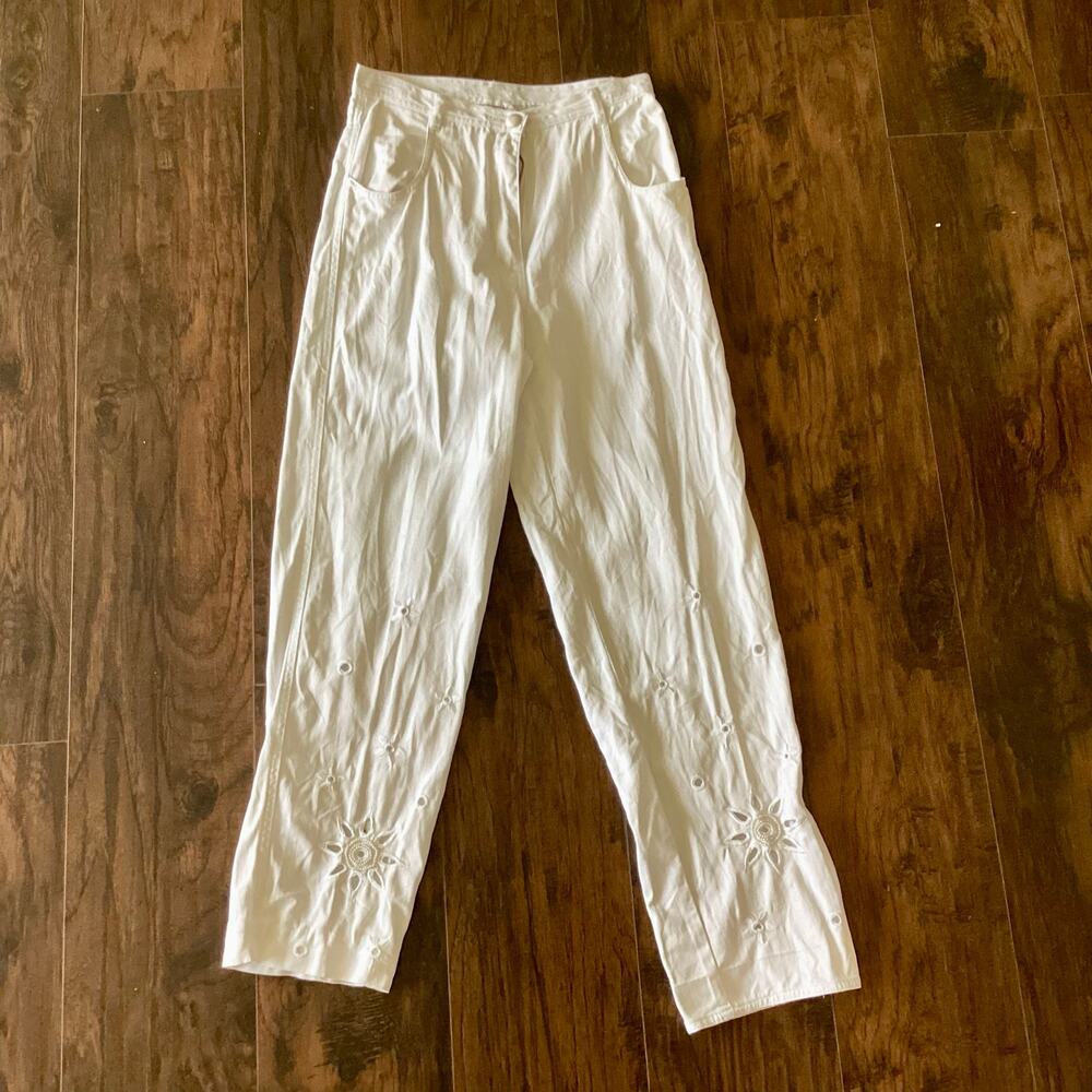 Cedars White Cotton Pants